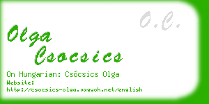 olga csocsics business card